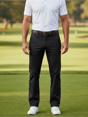 ASHWORTH Men’s 38 x 32 Black Golf Pant